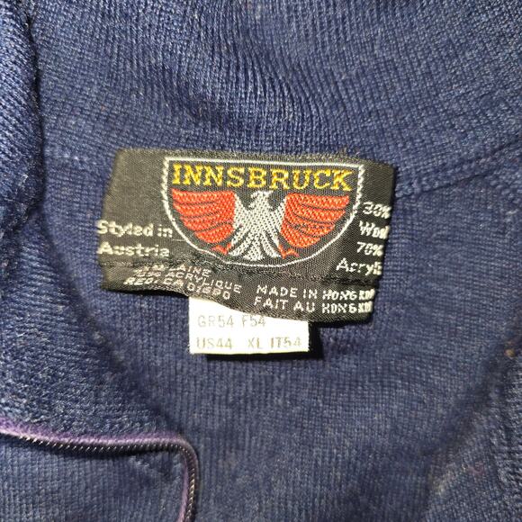 Vintage Innsbruck Ski Pullover Sweater Wool /Acrylic 1/4 Zip
Womens S Youth Lg - Picture 2 of 4